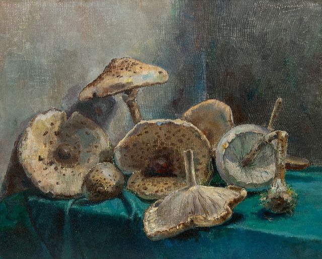 Dingemans W.J.  | Stillleben mit Pilzen, Öl auf Leinwand 40,3 x 50,2 cm, Unterzeichnet o.r. und datiert 1932, ohne Rahmen