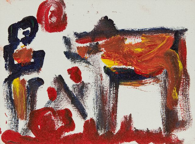 Anton Heyboer | Ohne Titel, Öl auf Leinwand, 18,2 x 24,1 cm, Unterzeichnet M.u.