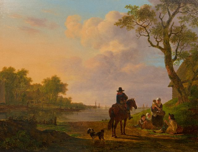 Jacob van Strij | Der Postillion, Öl auf Holz, 64,9 x 83,8 cm, Unterzeichnet u.r.