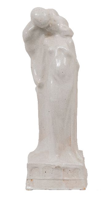 Cris Agterberg | Der Kuss, Keramik, 49,0 x 17,5 cm, Unterzeichnet am Sockel und datiert 1929