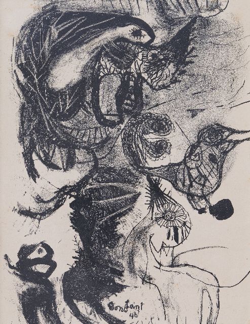 Constant | Dieren (Tiere), Litho, 29,0 x 22,0 cm, Unterzeichnet u.m. und datiert '48
