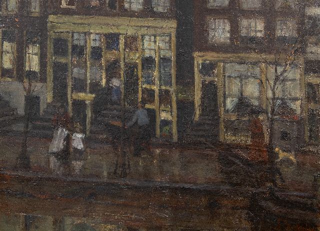 Fritzlin M.C.L.  | A view of Amsterdam: the Applemarket, Öl auf Leinwand 35,8 x 47,9 cm, painted circa 1890-1895