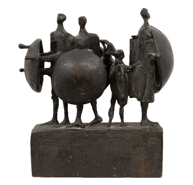 Jorna J.  | Rückzug, Bronze 39,0 x 31,0 cm