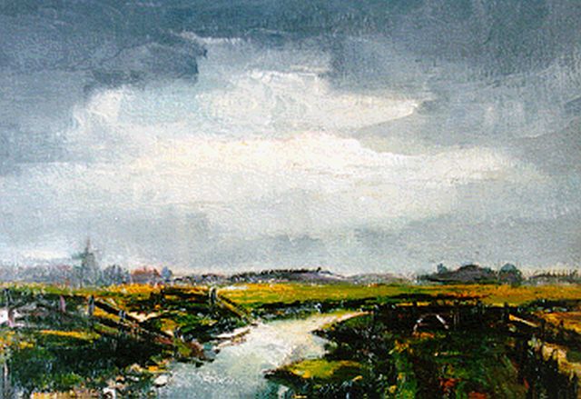 Arnout Colnot | A polder landscape, Öl auf Leinwand, 40,0 x 50,2 cm, signed l.r.