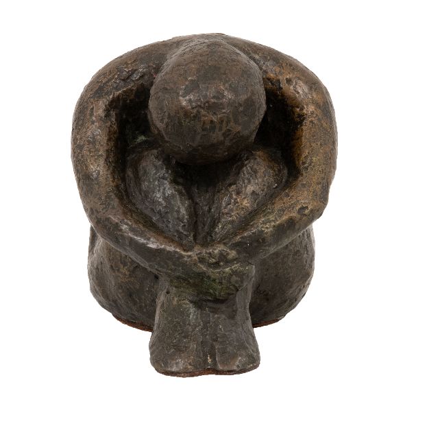 Jeanne van Iersel | Stilte (Stille), Bronze, 11,0 x 12,5 cm