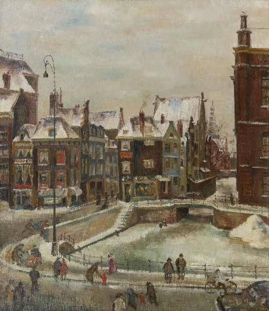Frans Meijers | Blick auf den Rokin in Amsterdam von Arti, Öl auf Leinwand, 70,1 x 60,1 cm, Unterzeichnet u.r.