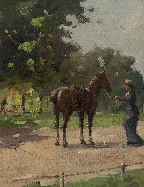 Evert Jan Ligtelijn | Bereit für die Fahrt im Park, Öl auf Leinwand, 41,5 x 32,0 cm