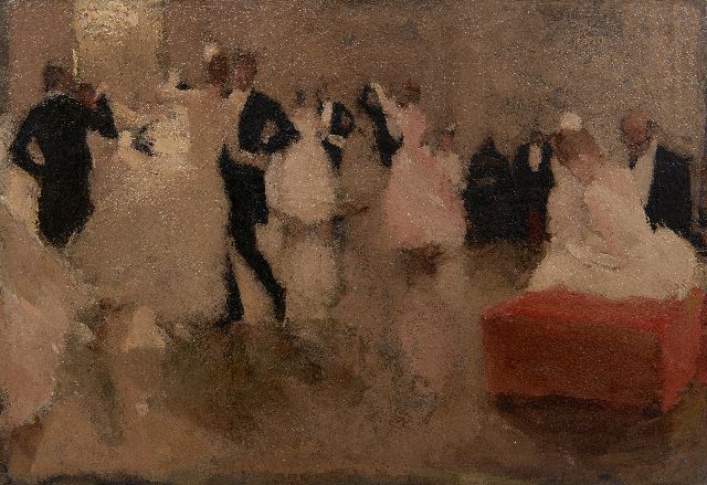 Marius Bauer | Der ball, Öl auf Leinwand, 30,7 x 43,6 cm