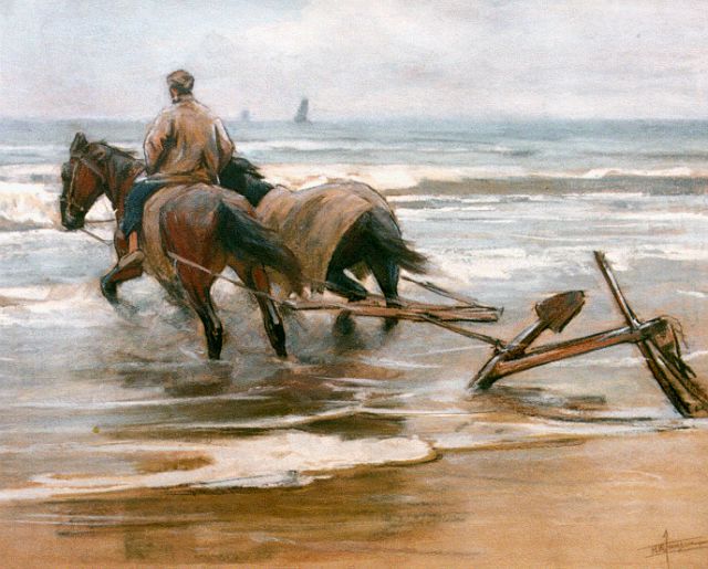 Hendrik Willebrord Jansen | A fisherman at work, Pastell auf Papier, 41,0 x 52,0 cm, signed l.r.