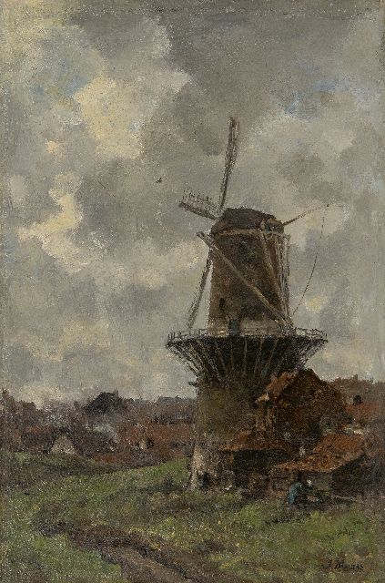 Maris J.H.  | Die Mühle, Öl auf Leinwand 45,6 x 30,4 cm, Unterzeichnet u.r.