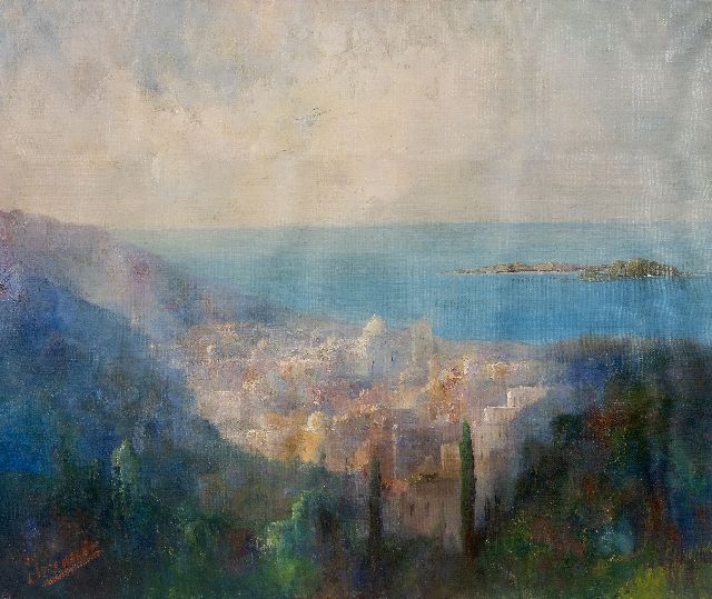 Willem Imandt | Landschaft Griechischer Archipel, Öl auf Leinwand, 50,5 x 60,5 cm, Unterzeichnet u.l.