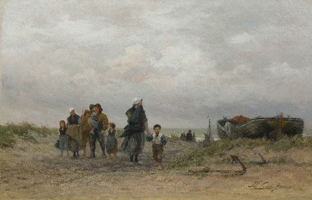 Philip Sadée | Rückkehr der Fischereiflotte, Öl auf Leinwand, 72,5 x 102,3 cm, Unterzeichnet u.r. und datiert 1903