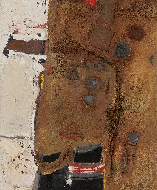 Jaap Wagemaker | Spaanse aarde (Spanische Erde), Gemischte Technik auf Leinwand, 65,3 x 55,5 cm, Unterzeichnet u.r. und datiert '56
