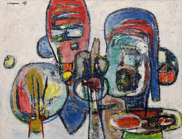 Jules Chapon | Nice day for love, Öl auf Leinwand, 89,4 x 116,0 cm, Unterzeichnet o.l. und datiert '67