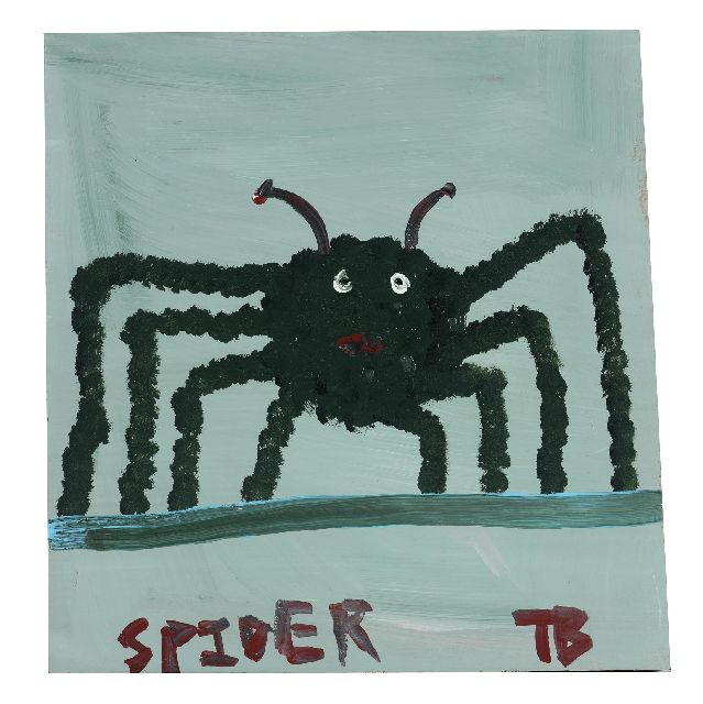 Tim Brown | Spider, Acryl auf Holz, 43,0 x 39,0 cm, Unterzeichnet u.r. mit Initialen