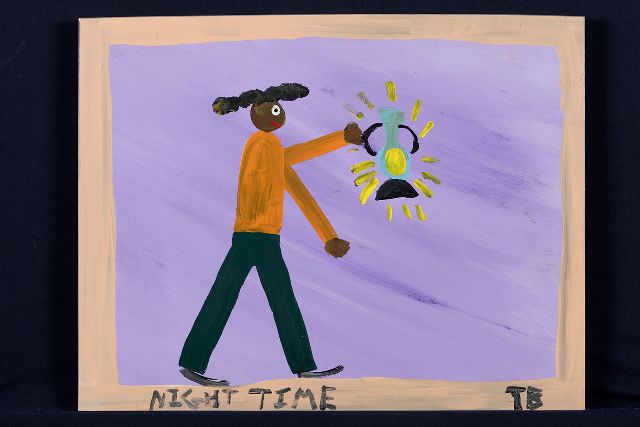 Tim Brown | Night time, Acryl auf Holz, 38,0 x 48,0 cm, Unterzeichnet u.r. mit Initialen