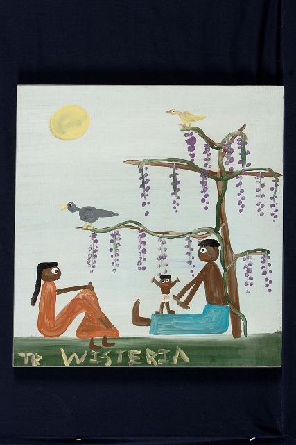 Brown T.  | Wisteria, Acryl auf Holz 43,0 x 41,0 cm, Unterzeichnet u.l. mit Initialen