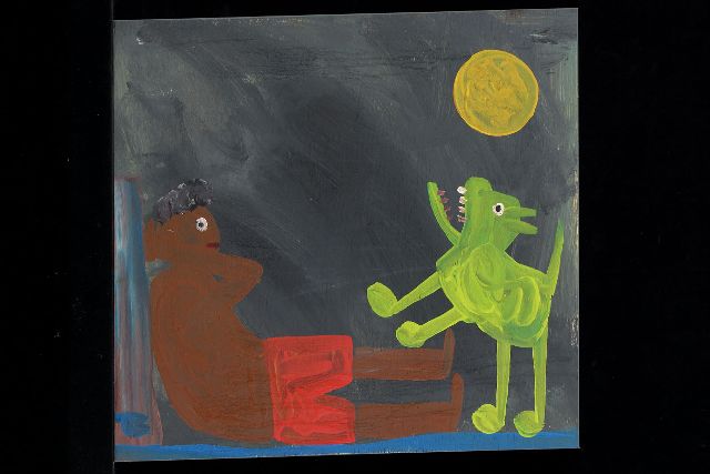 Tim Brown | Ohne Titel, Acryl auf Holz, 40,0 x 42,0 cm, Unterzeichnet u.l. mit Initialen