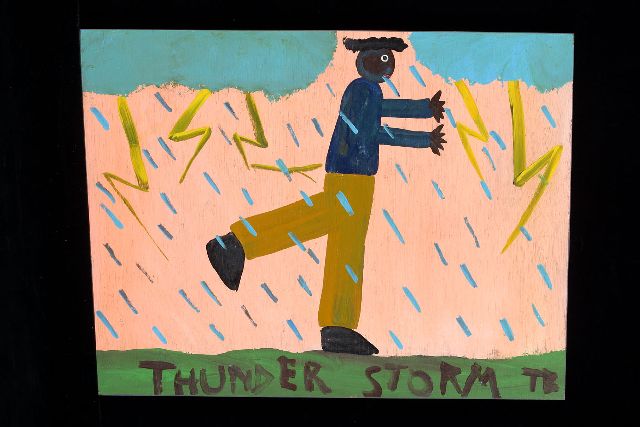 Tim Brown | Thunder storm, Acryl auf Holz, 37,0 x 49,0 cm, Unterzeichnet u.r. mit Initialen