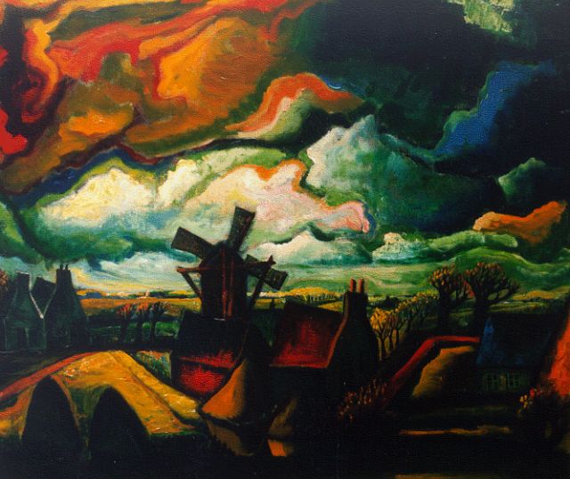 Tiel Q.M.A. van | A village, Öl auf Leinwand 64,2 x 75,0 cm, signed l.l. und dated '42