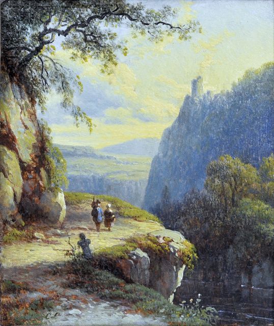 Cornelis Lieste | Paysage montagneuse, Öl auf Holz, 10,2 x 8,6 cm, signed l.l. with initials