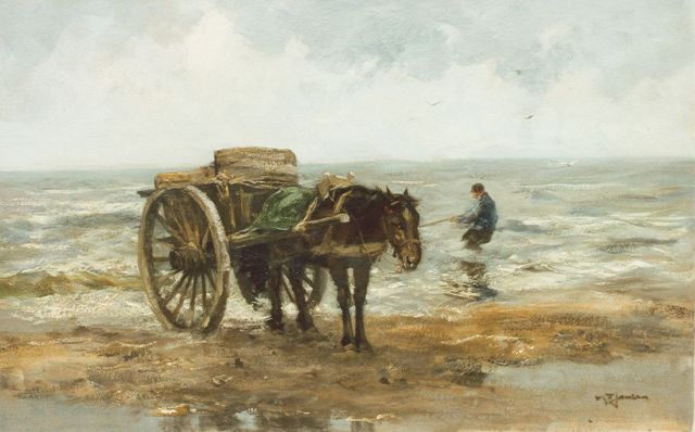 Willem George Frederik Jansen | The shellfisher, Öl auf Leinwand, 45,0 x 73,0 cm, signed l.r.