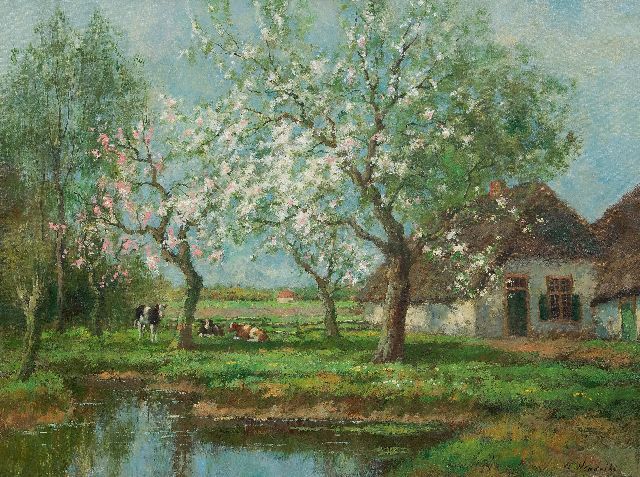 Cor Bouter | Farmyard in spring, Öl auf Leinwand, 61,0 x 81,6 cm, signed l.r. 'W. Hendriks' (pseudonym)