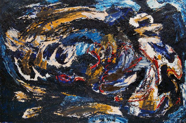 Frieda Hunziker | Donkere Golf (Dunkle Welle), Öl auf Leinwand, 100,2 x 150,3 cm, zu datieren 1963