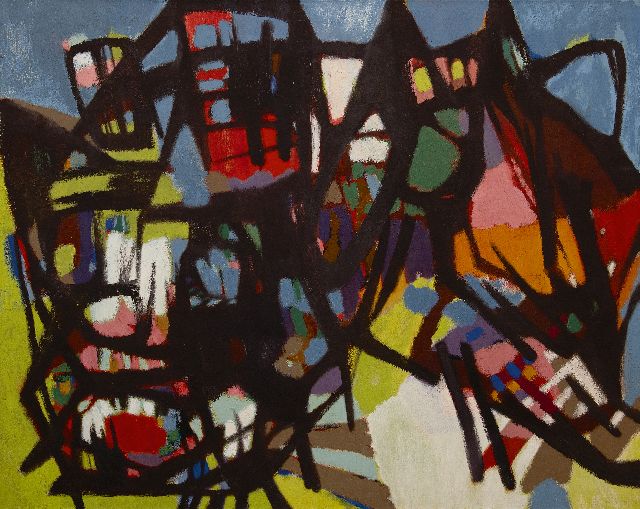 Frieda Hunziker | Tiere I, Öl auf Leinwand, 99,8 x 124,7 cm, zu datieren 1954