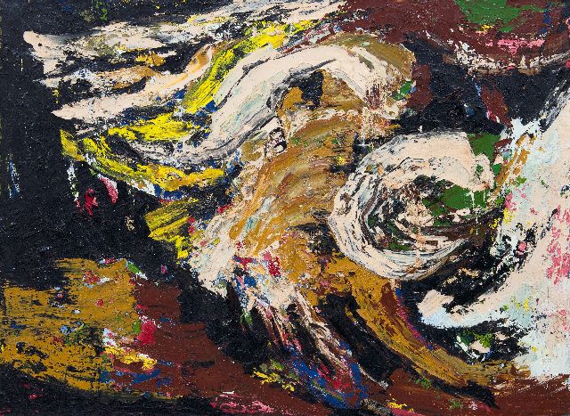 Frieda Hunziker | Image, Öl auf Leinwand, 75,0 x 100,0 cm, Unterzeichnet auf dem Keilrahmen und zu datieren 1962