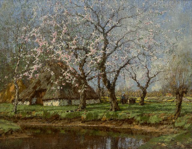 Gorter A.M.  | Frühlingslandschaft mit Bauernhof, Öl auf Leinwand 62,6 x 79,4 cm, Unterzeichnet u.r.