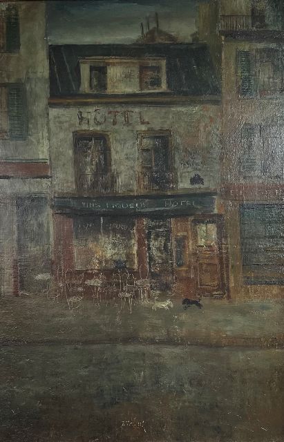 Heel J.J. van | Paris (kleiner Platz), Öl auf Holz 51,0 x 34,0 cm, zu datieren um 1946