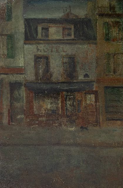 Jan van Heel | Paris (kleiner Platz), Öl auf Holz, 51,0 x 34,0 cm, zu datieren um 1946