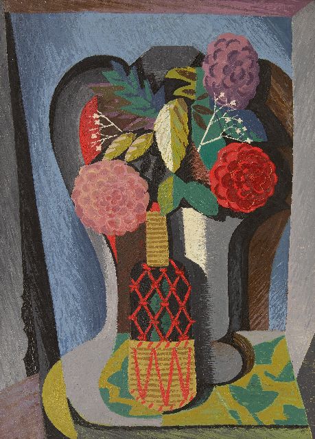 Frieda Hunziker | Stillleben mit Blumen, Öl auf Leinwand, 70,2 x 50,4 cm, Unterzeichnet u.l. und datiert 7-1946
