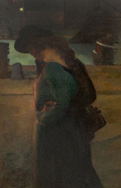 Berlin C.  | Un soir, Öl auf Leinwand 128,5 x 77,2 cm, Unterzeichnet u.l. und datiert 1902