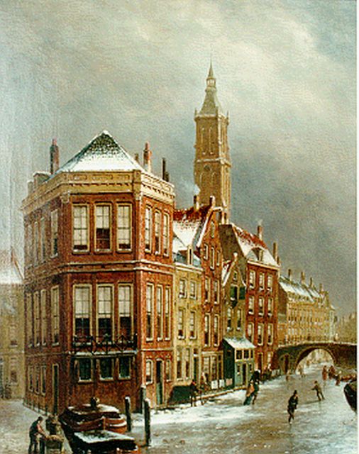 Oene Romkes de Jongh | View of 't Kolkje, Amsterdam, Öl auf Leinwand, 67,0 x 54,0 cm, signed l.l.