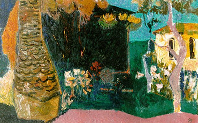 Wim Oepts | French garden, Öl auf Leinwand, 38,0 x 55,0 cm, signed l.r. und dated '59