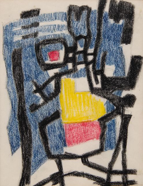 Frieda Hunziker | x, Wachskreide auf Papier, 19,4 x 26,9 cm