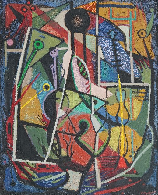 Willy Boers | x, Öl auf Leinwand, 75,0 x 60,0 cm, Unterzeichnet u.r. und datiert '48