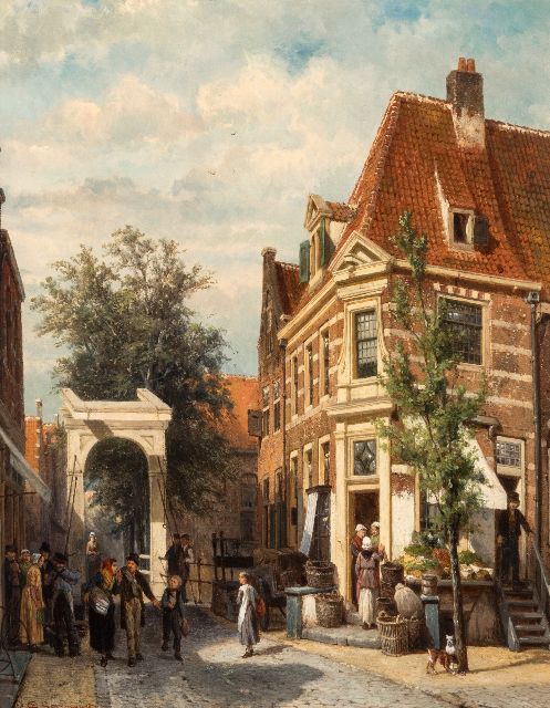 Cornelis Springer | x, Öl auf Holz, 50,0 x 40,5 cm, Unterzeichnet u.l. und datiert 1877