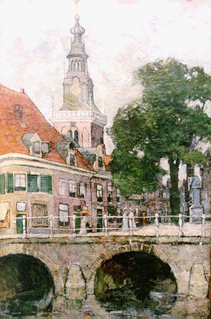 Charles Dankmeijer | A view of Alkmaar, Öl auf Leinwand, 60,2 x 40,4 cm, signed l.r.