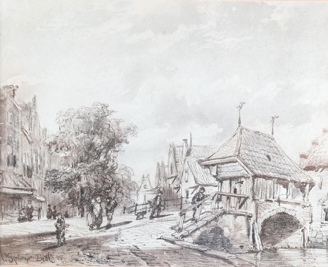 Cornelis Springer | x, Holzkohle  auf Papier, 40,0 x 50,0 cm
