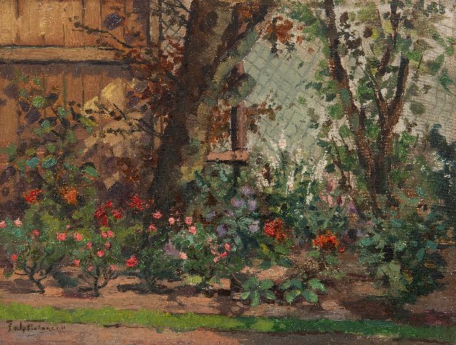 Pietersen J.A.  | Der Rosengarten, Öl auf Pappe 30,0 x 39,4 cm, Unterzeichnet u.l.