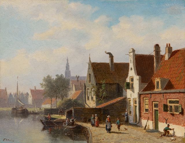 Hulk sr. J.F.  | Gesicht in Antwerpen, Öl auf Holz 31,5 x 40,7 cm, Unterzeichnet u.l.