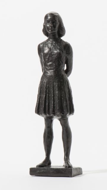 Pieter d'Hont | Anne Frank, Bronze, 42,0 x 11,0 cm, zu datieren ca. 1959