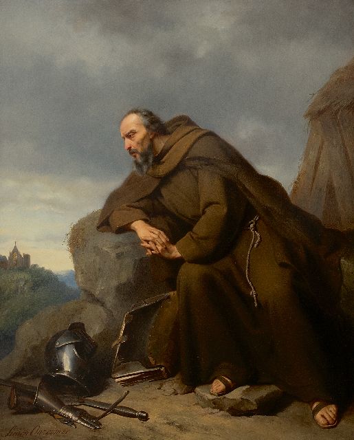 Opzoomer S.  | Pierre d'Amiens, Öl auf Holz 72,8 x 60,5 cm, Unterzeichnet u.l