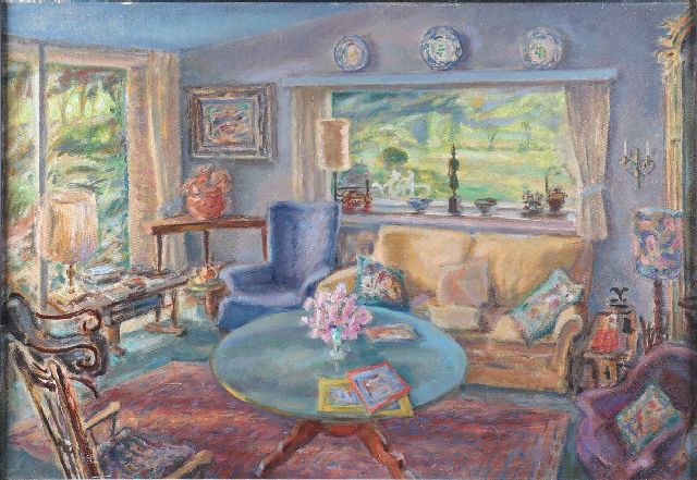 Jan Sluijters jr. | Interieur des Künstlers, Öl auf Leinwand, 45,1 x 65,1 cm