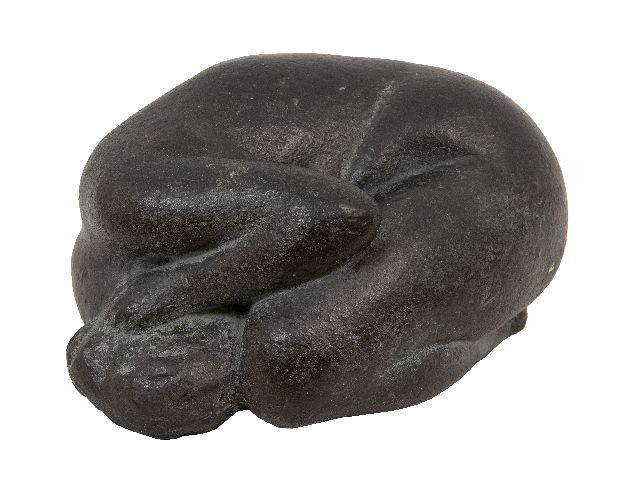 Hekman J.C.  | Weibliche Akt, Bronze 12,0 cm, Unterzeichnet Auf der Rückseite mit Monogramm und zu datieren um 1955