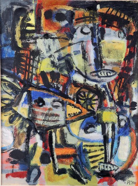 Gust Romijn | Ohne titel, Öl auf Papier, 50,0 x 37,0 cm, Unterzeichnet u.r. und datiert '50