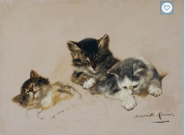 Henriette Ronner | x, Öl auf Holz, 27,3 x 35,6 cm